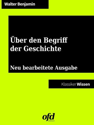 cover image of Über den Begriff der Geschichte